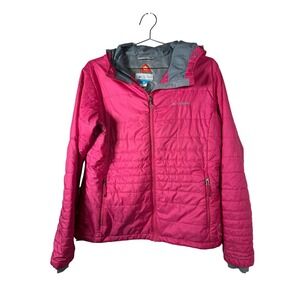 Pink Puffer Jacket Hooded Womens Columbia Omni Heat Insulated XL Gorpcore